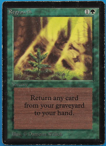 Regrowth Beta HEAVILY PLD Green Uncommon MAGIC MTG CARD (ID# 505792) ABUGames - Picture 1 of 2
