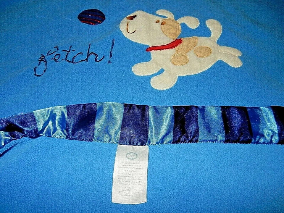 1C 30x40 Vintage KOALA BABY Azul Cachorro Perro Vellón Satinado Bebé Cuna Manta Lovey Foto 2 de 4