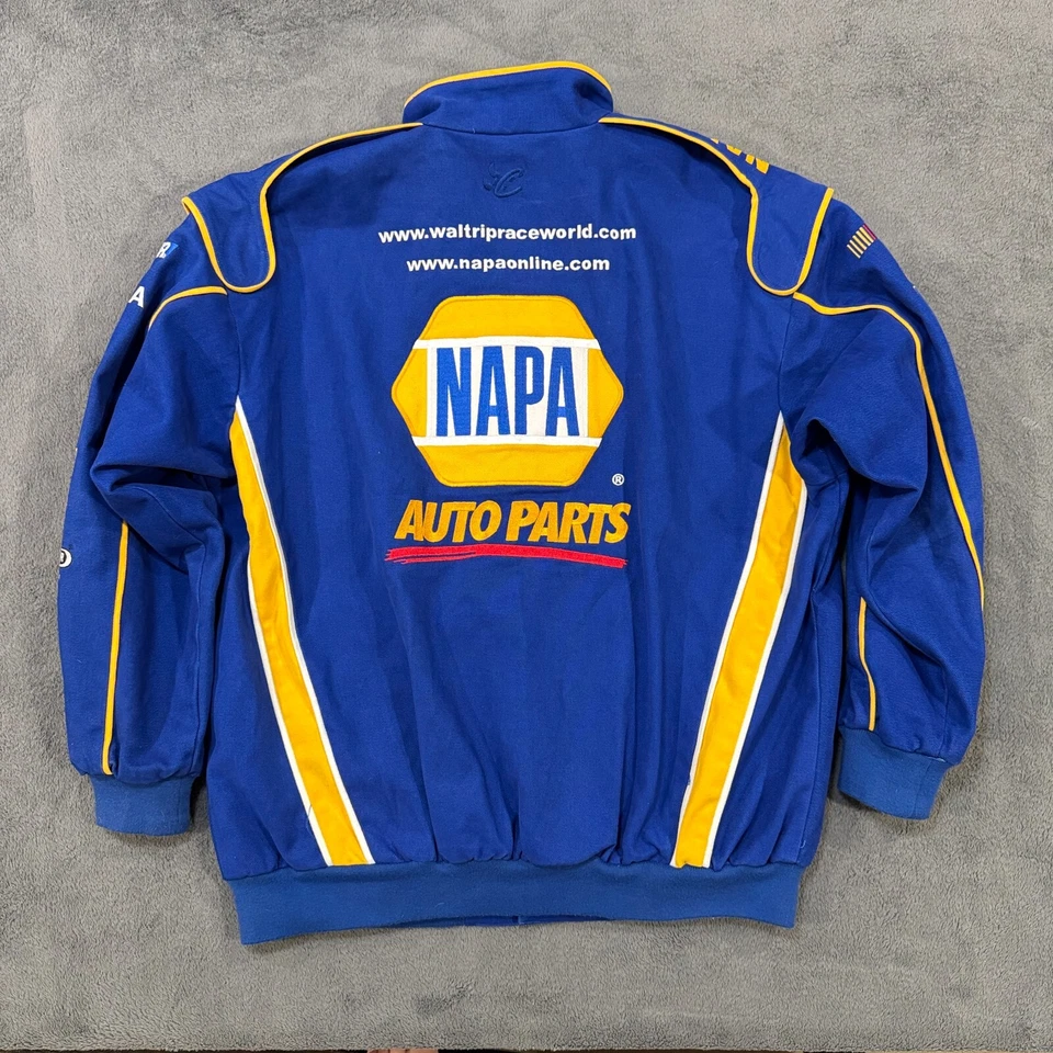 Chaqueta de Carreras Vintage Años 90 Chase Michael Waltrip Nascar Azul Napa Para Hombre Talla XL Foto 2 de 4
