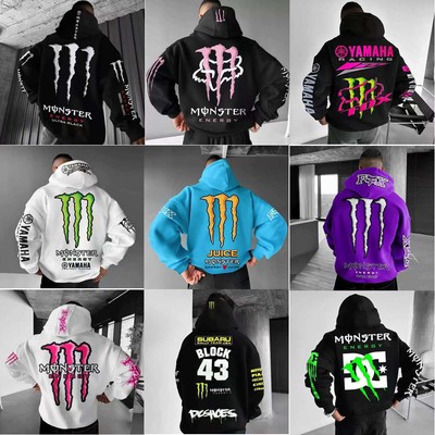 3D Herren Monster Energy Fashion Pullover hoodie Mehrfarbiges Design DE