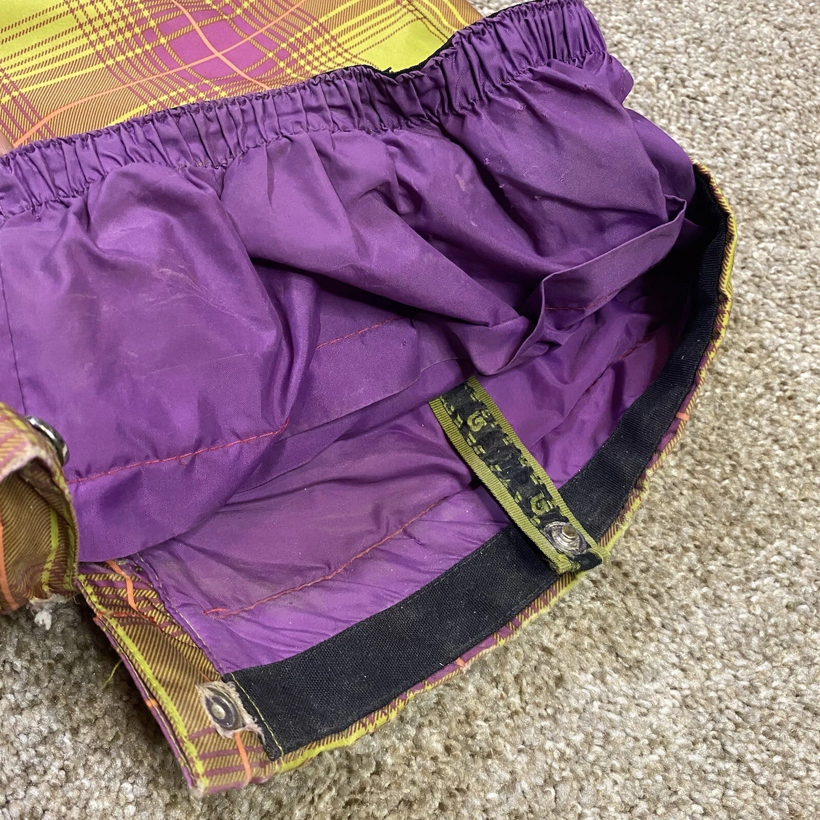 burton snow elite cargo ski dry ride snowboard plaid pants