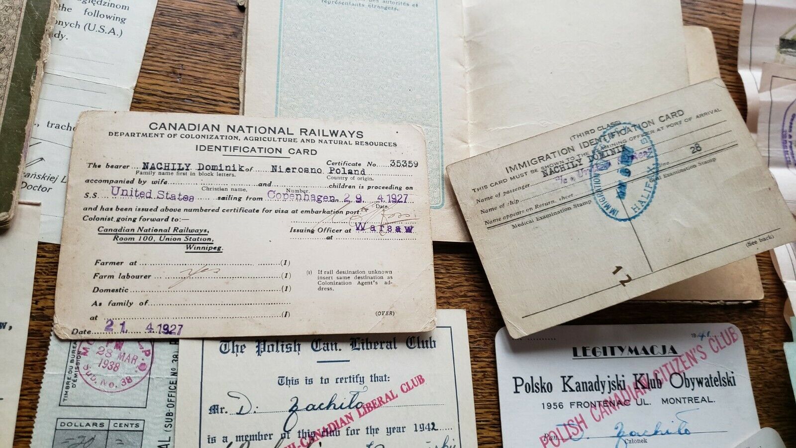 Antique Missler Bremen Passport Wallet & Expired paper lot