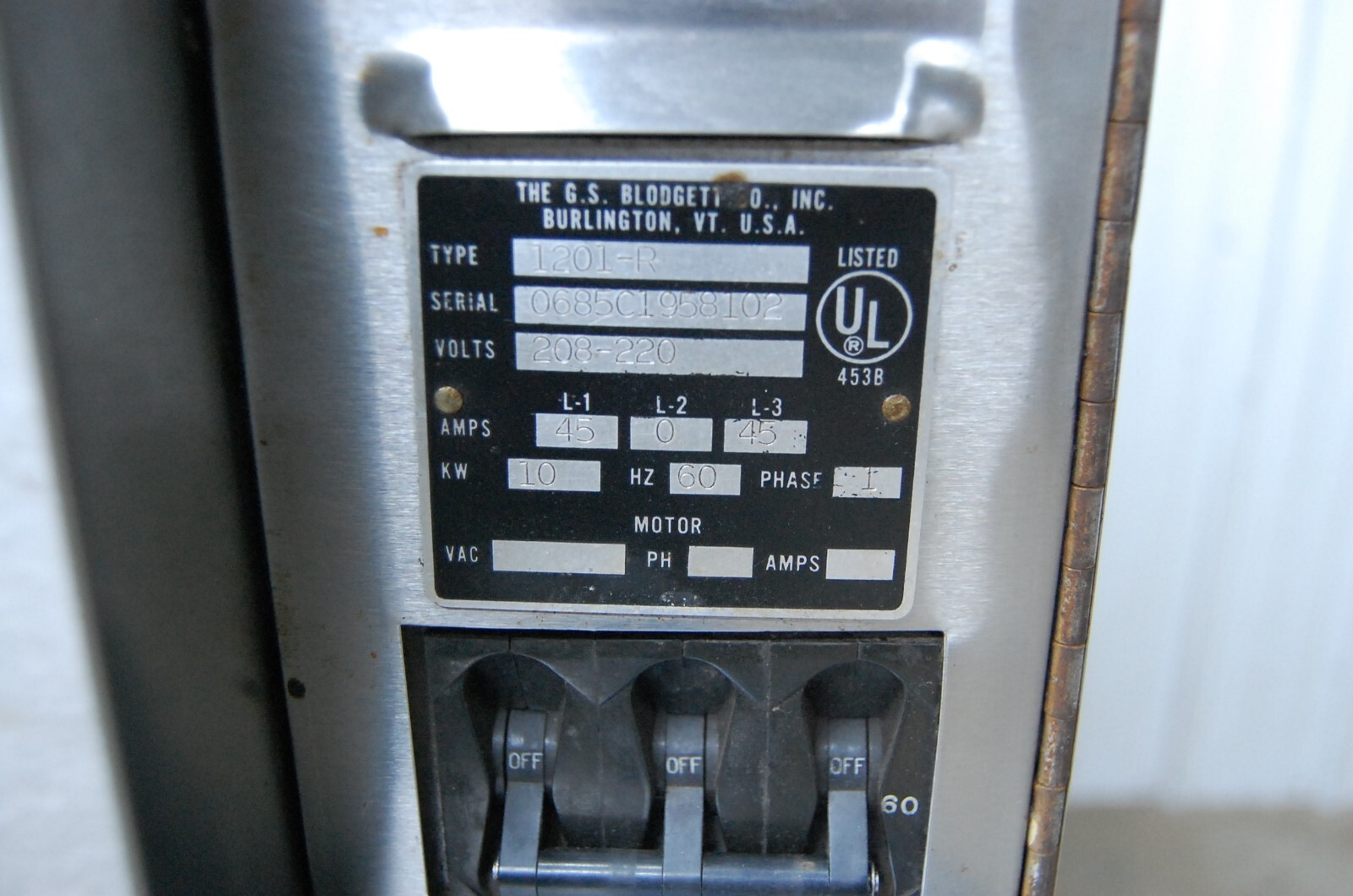 Blodgett 1201R Electric Single 1 Phase Deck Stone Pizza Oven eBay