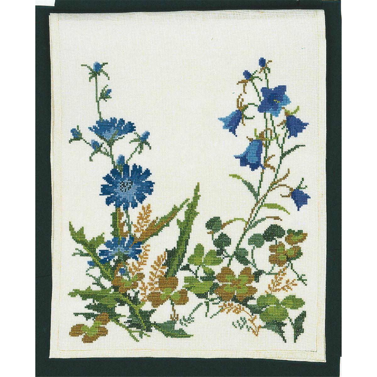 Eva Rosenstand table runner counted cross stitch kit ""Chikory"", 35x115cm, DIY