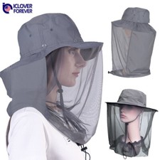 Women Mosquito Net Hat Bug Head Netting Bucket Sun Fishing Hiking Safari Garden
