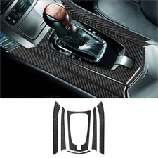 6Pcs Carbon Fiber Interior Gear Shift Kit Cover Trim For 2008-13 Cadillac CTS