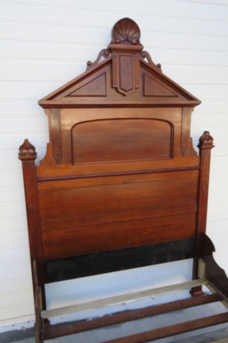 Victorian Late 1800s Carved Extra Tall Full Size 5948 - Picture 14 of 20