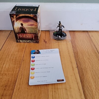 FILI THE DWARF #009 The Hobbit an Unexpected Journey HeroClix W/ Card