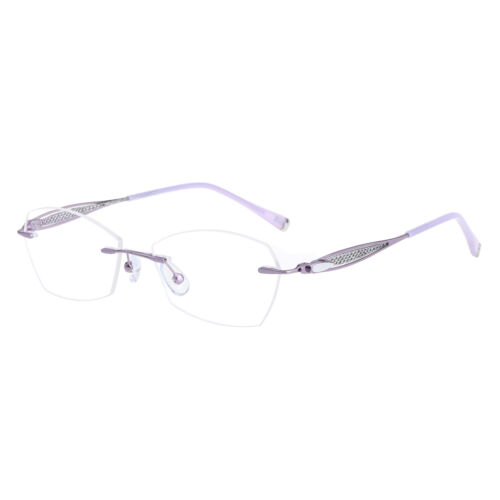 New Fashion Women's Titanium Rimless Eyeglasses Frames Optical Eyewear RX Able - Picture 1 of 19