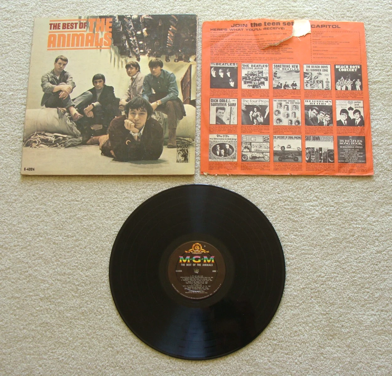 Vintage THE ANIMALS "The Best of the Animals" Vinyl LP - 33rpm