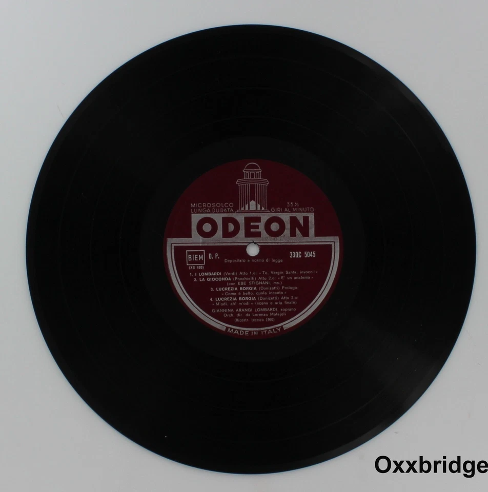 GIANNINA ARANGI LOMBARDI Odeon NEAR MINT Rare 10” ITALY LP  Rare Import Opera - Image 3 of 4