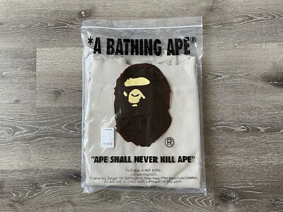 Bape x Highsnobiety Bathing Ape BapeSta Beige Crewneck Sweater Size XL