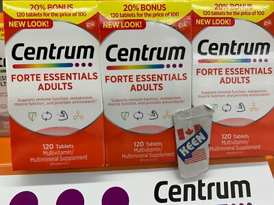 QTY: 3), Centrum MEN/WOMEN Multivitamin 120 Tablets