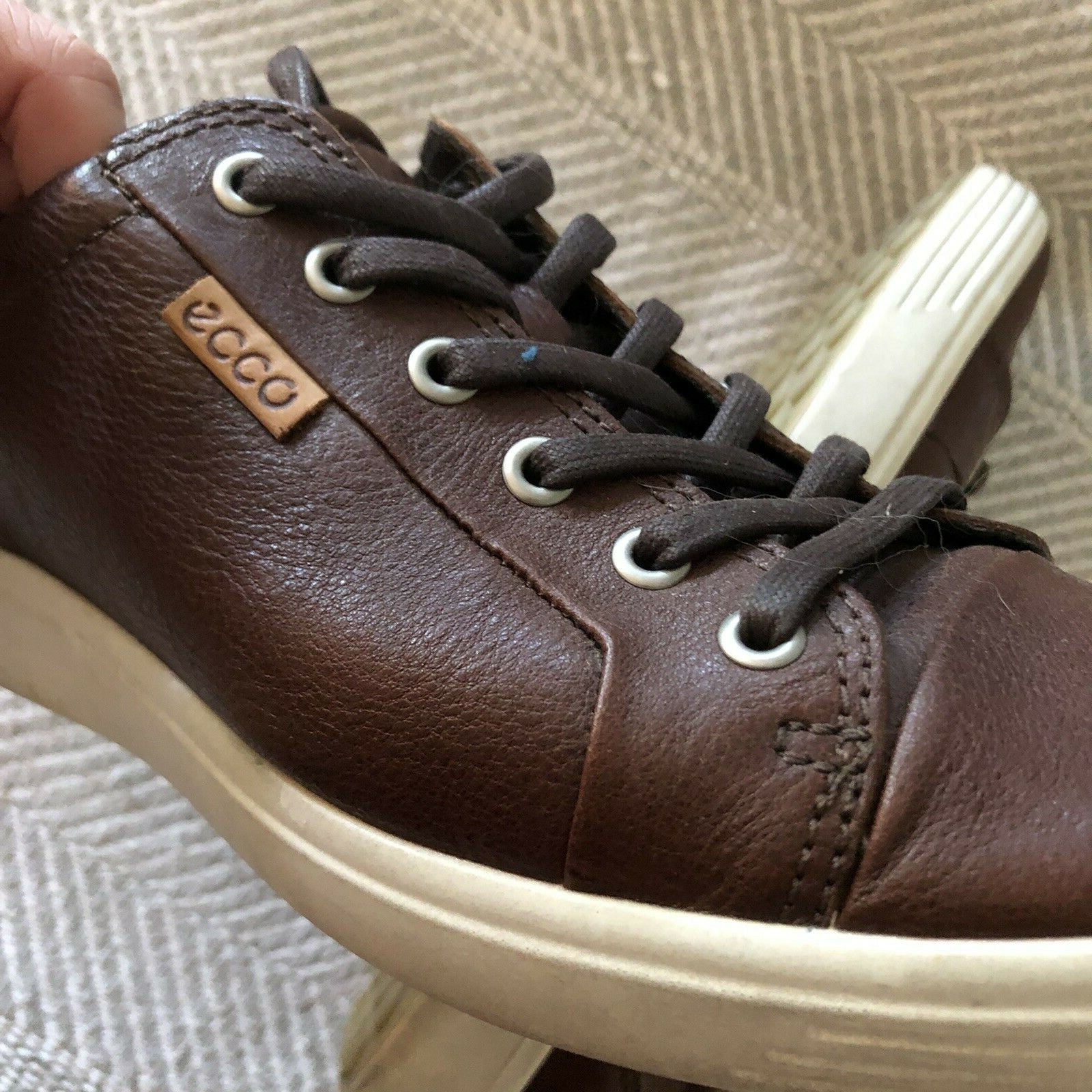 Ecco Leather Sneakers Brown Danish Design Soft Comfor… Gem