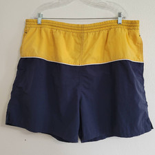 Prospirit Drawstring Waist Colorblock Swim Trunks
