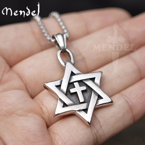 MENDEL Mens Hexagon 6 Point Star Of 