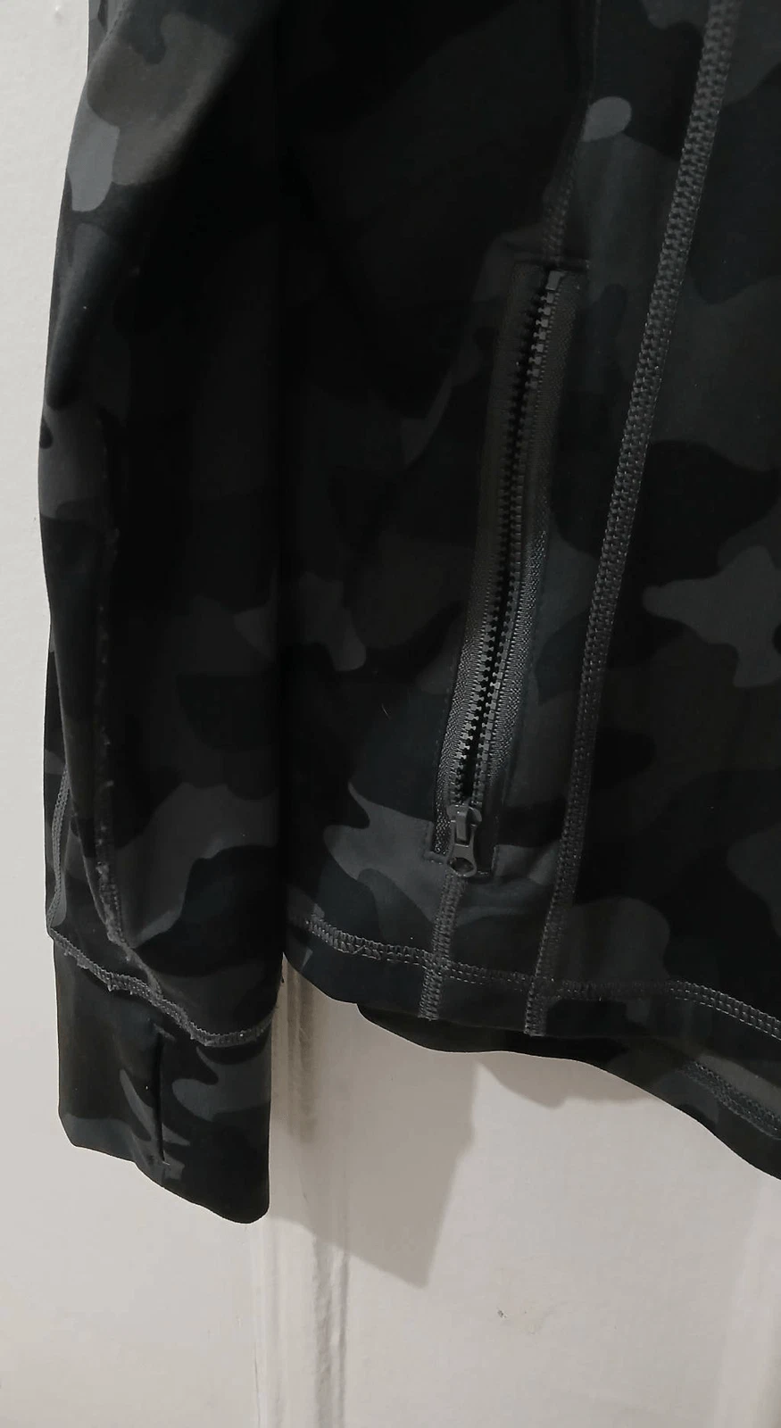 yogalicious camou full zip running mock neck jacket