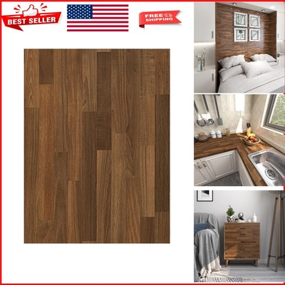 Durable Faux Wooden Planks Wallpaper - Waterproof Self-Adhesive Roll, 393in L