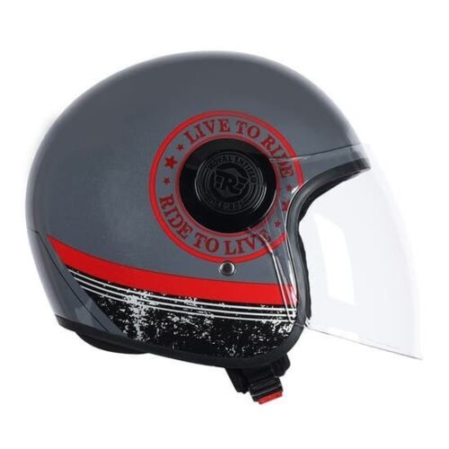 ROYAL ENFIELD COPTER CROSS PATTERN OPEN FACE HALMET WITH VISOR - Picture 7 of 18