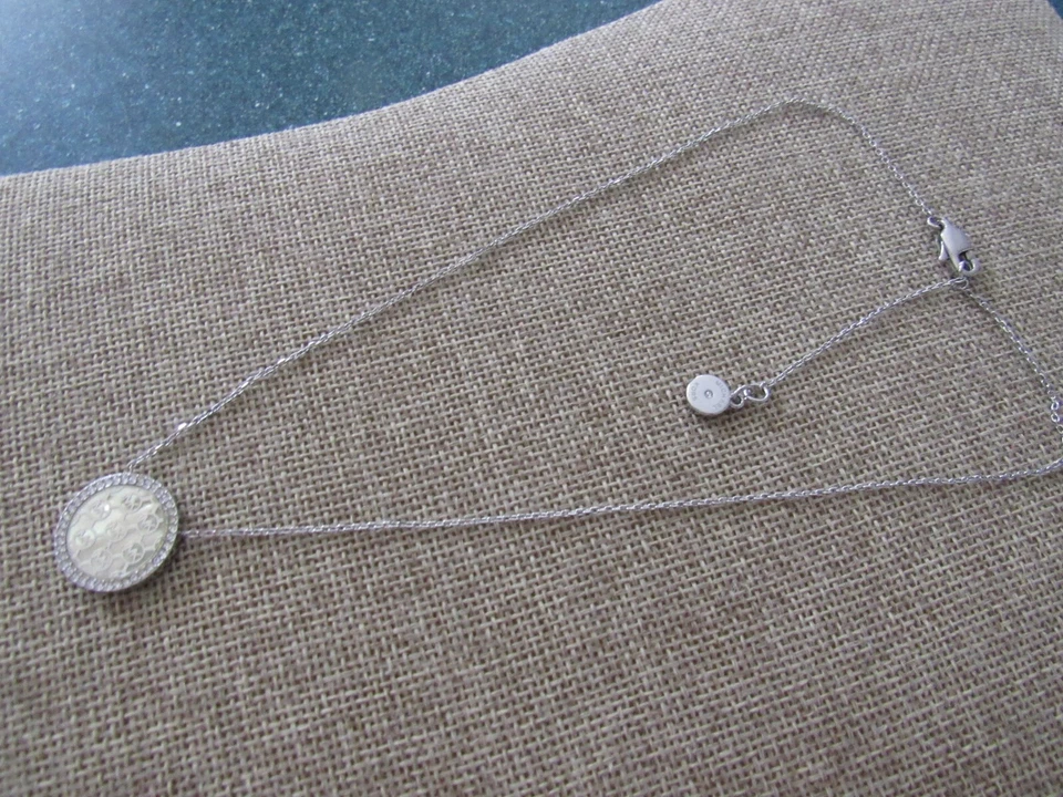 MICHAEL KORS МОНОГРАММА ШВАБРА ЛОГОТИП СЕРЕБРЯНАЯ ПОДВЕСКА ОЖЕРЕЛЬЕ MKJ5371040 - Изображение 3 из 4