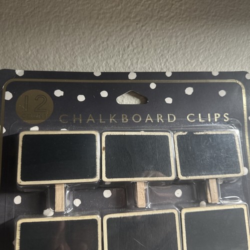 Wooden Chalkboard Clothespin Clips Black - Picture 3 of 7