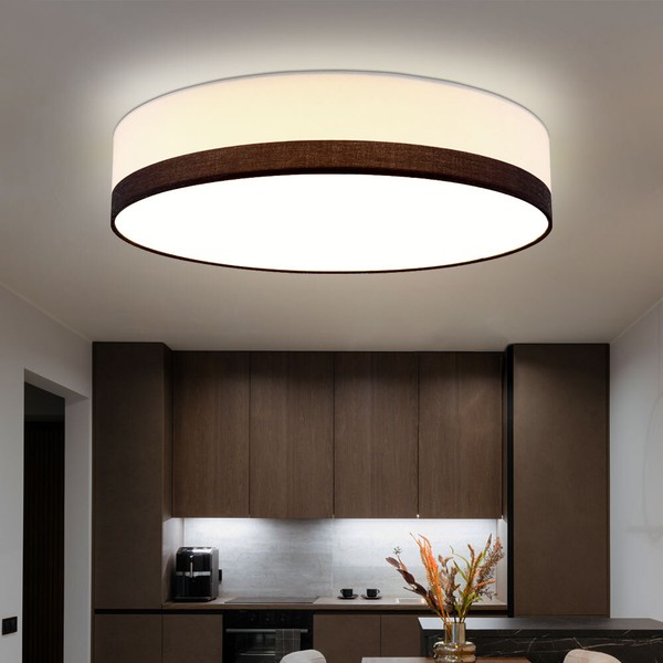 Deckenleuchte Deckenlampe Wohnzimmerleuchte Led Cct Schwarz Weiß Rund KüChen-image