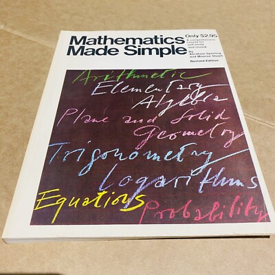 Mathematics Made Simple Comprehensive Course for Self Study & Review 1962  Vtg