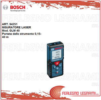 Bosch Meter Laser Glm 40 Professional Size Distance Area Volume