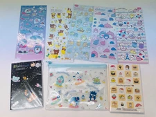 Daiso Kawaii Lot C- Stickers, 12 Month Weekly Planners & Sanrio Pencil Bag BIN 6