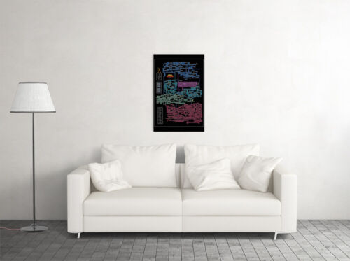 Super Metroid Map Super Console Samus Aran Wall Art Maison - AFFICHE 20x30 - Photo 3 sur 4