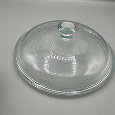 Vintage Pyrex Clear Casserole Lid 623C Replacement 8" Knob Handle Ribbed