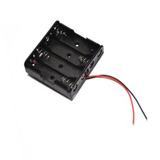 1PCS Plastic Battery Storage Case Box Holder For 4 X AA 4xAA 2A 6.0V wire leads