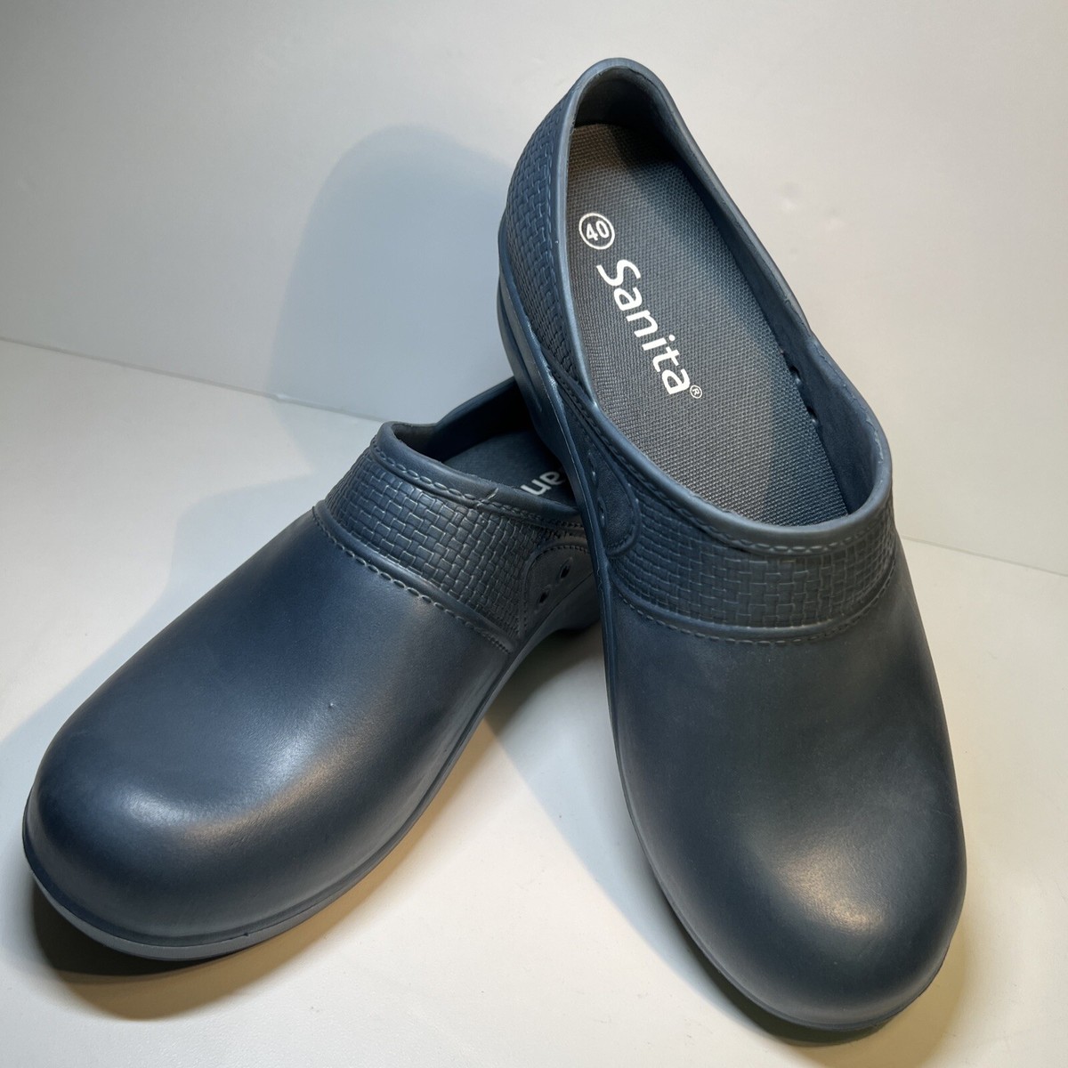 Sanita Women's Slate Colored All Weather Clogs Slip Resistant Size