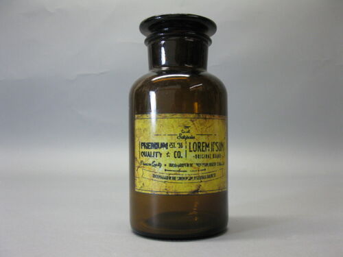 Botella medicinal de vidrio jarrón de flores jarrón 18 cm vidrio estilo antiguo - Imagen 1 de 3