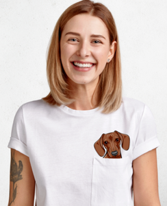 dachshund pocket tee