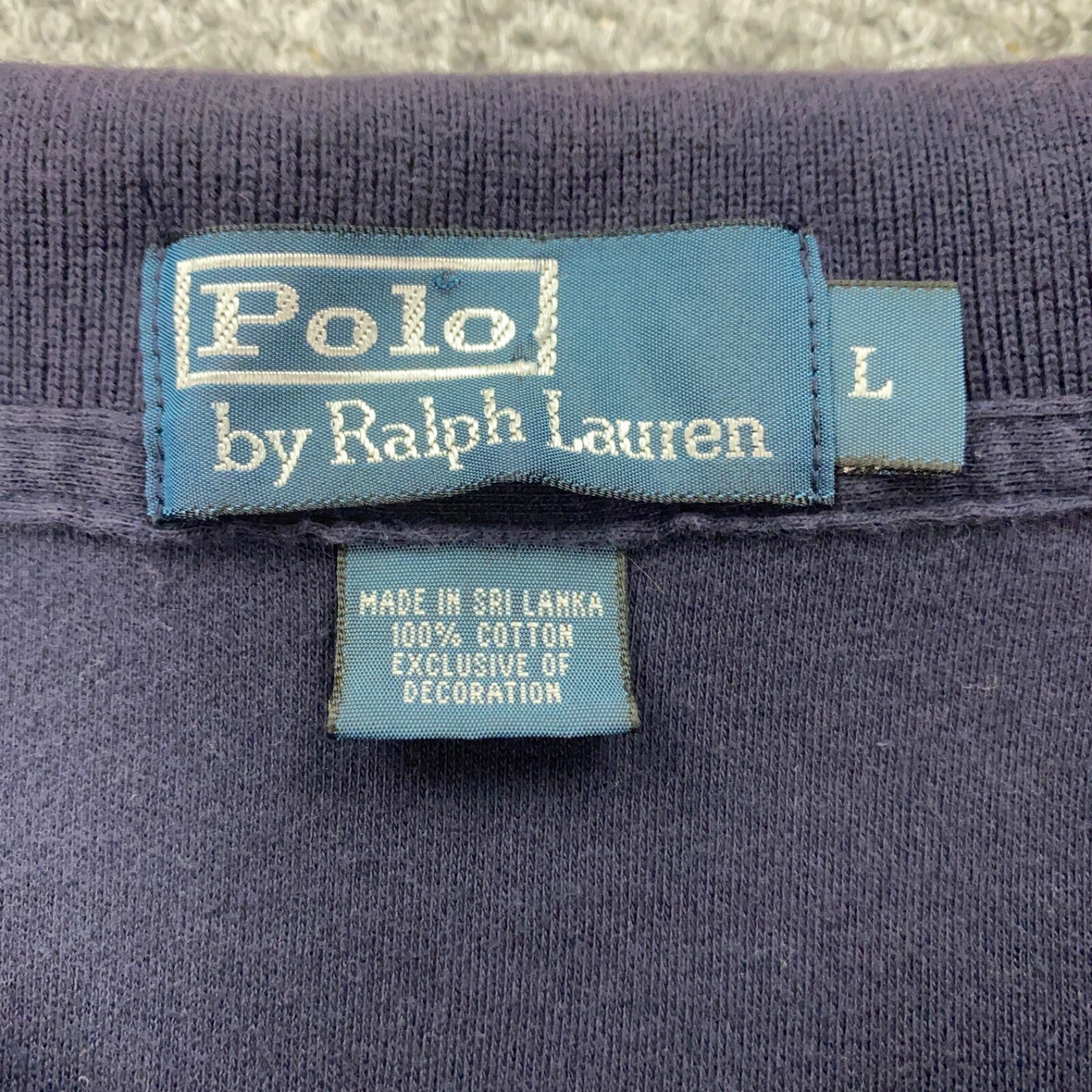 Polo Ralph Lauren Camicia Uomo Large Blu Maniche Lunghe Pony