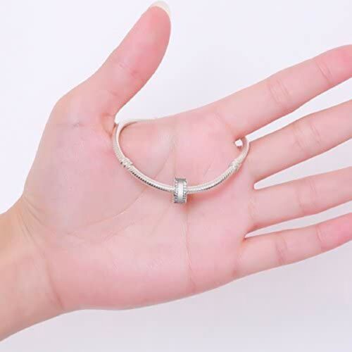 Genuine Sterling Silver 925 Classic Simple Clip Bead Charm For Bracelets Family - Picture 3 of 4