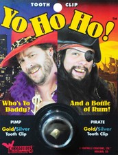 Tooth Clip Gold Metal Pimp/Pirate Fun Halloween Costume Accessory