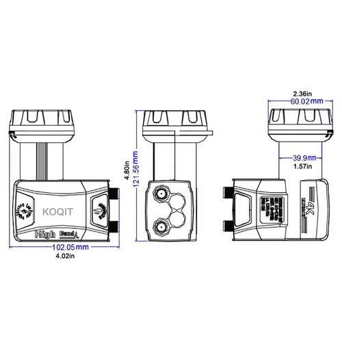 HD Digital Dish Universal KU Band LNB 4K UHD Satellite Receiver LNBF 950-2150MHz - 第 7/9 張圖片