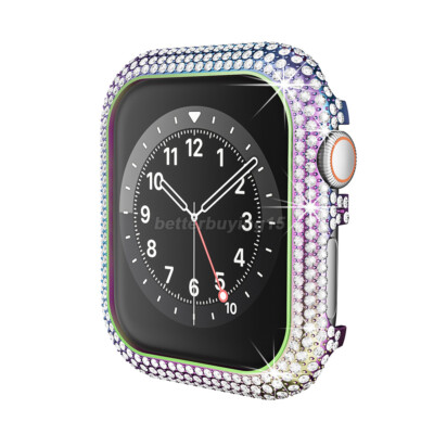 Luxury Diamond Frame Case Metal Cover For Apple Watch Series