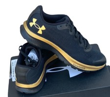 NIB - UNDER ARMOUR Youth CHARGED BANDIT 6' Black /Gold MARATHON SHOES - Size 7Y