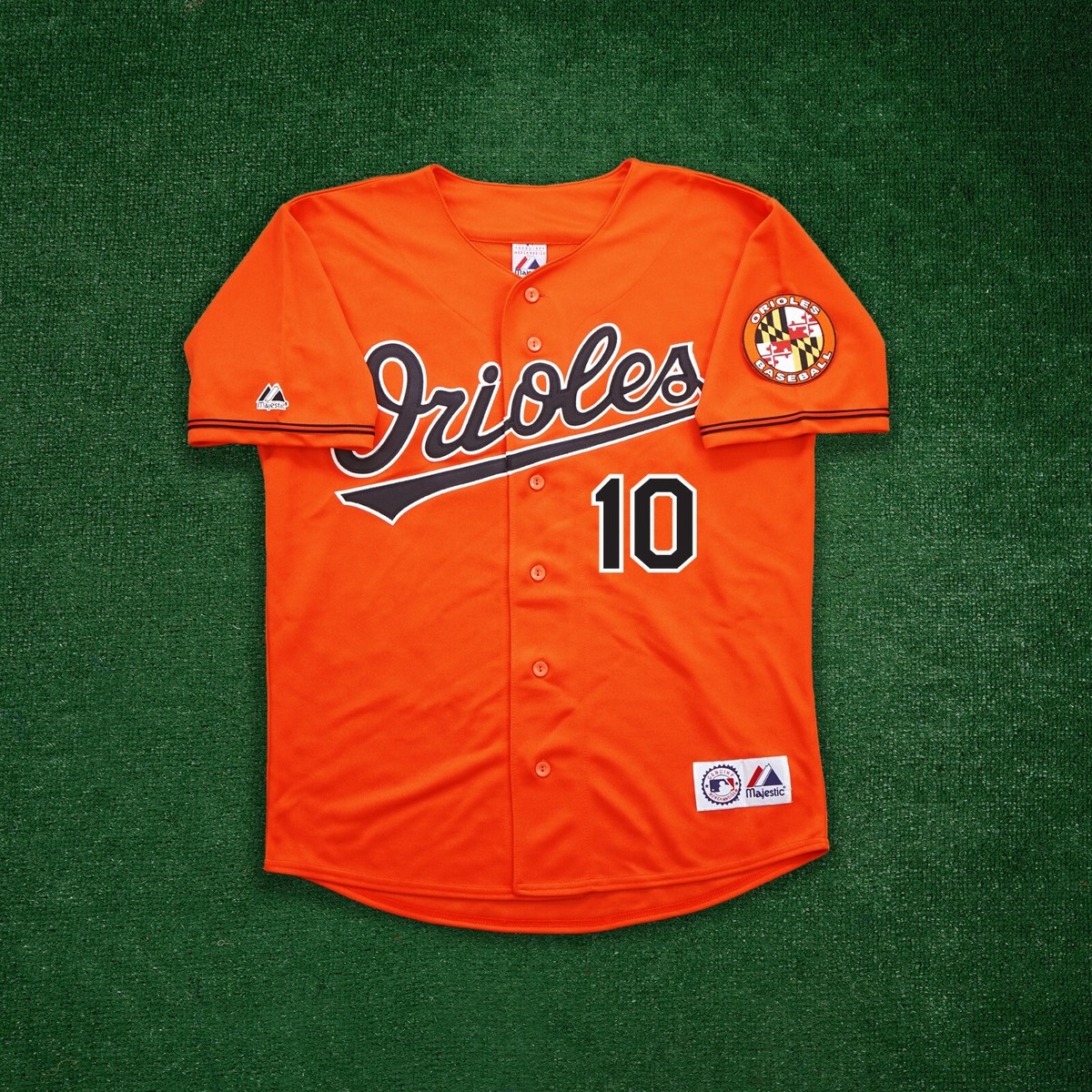 Adam Jones Baltimore Orioles Men's Alternate Orange Jersey w/ Team