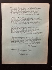 Manuscript page 1894 Harriet Rutherford Scott  verse scrap album page