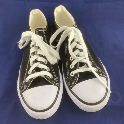 Compass P1730 Black White Shoes Size Lifestyle Flat, NEW