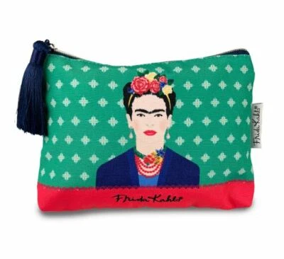 FRIDA KAHLO GREEN VOGUE RETRO LARGE COSMETIC MAKEUP WASH BAG NEW WITH TAGS *