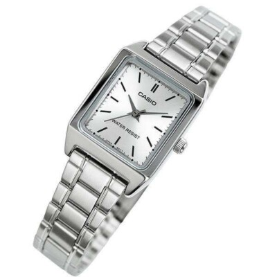 CASIO Retro LTP-V007D-7E Edelstahl Quarz 30M WR Damen Metall Armbanduhr