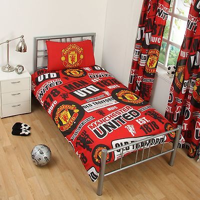 Manchester united red cot bed quilt cover and 1 pillowcase brand new