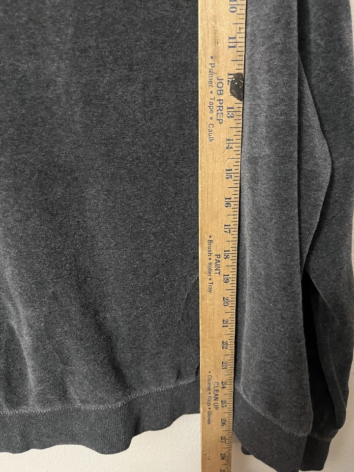 CALVIN KLEIN Performance Quick Dry Gray Funnel Neck Full Zip Sweatshirt L Velour - Image 4 of 4