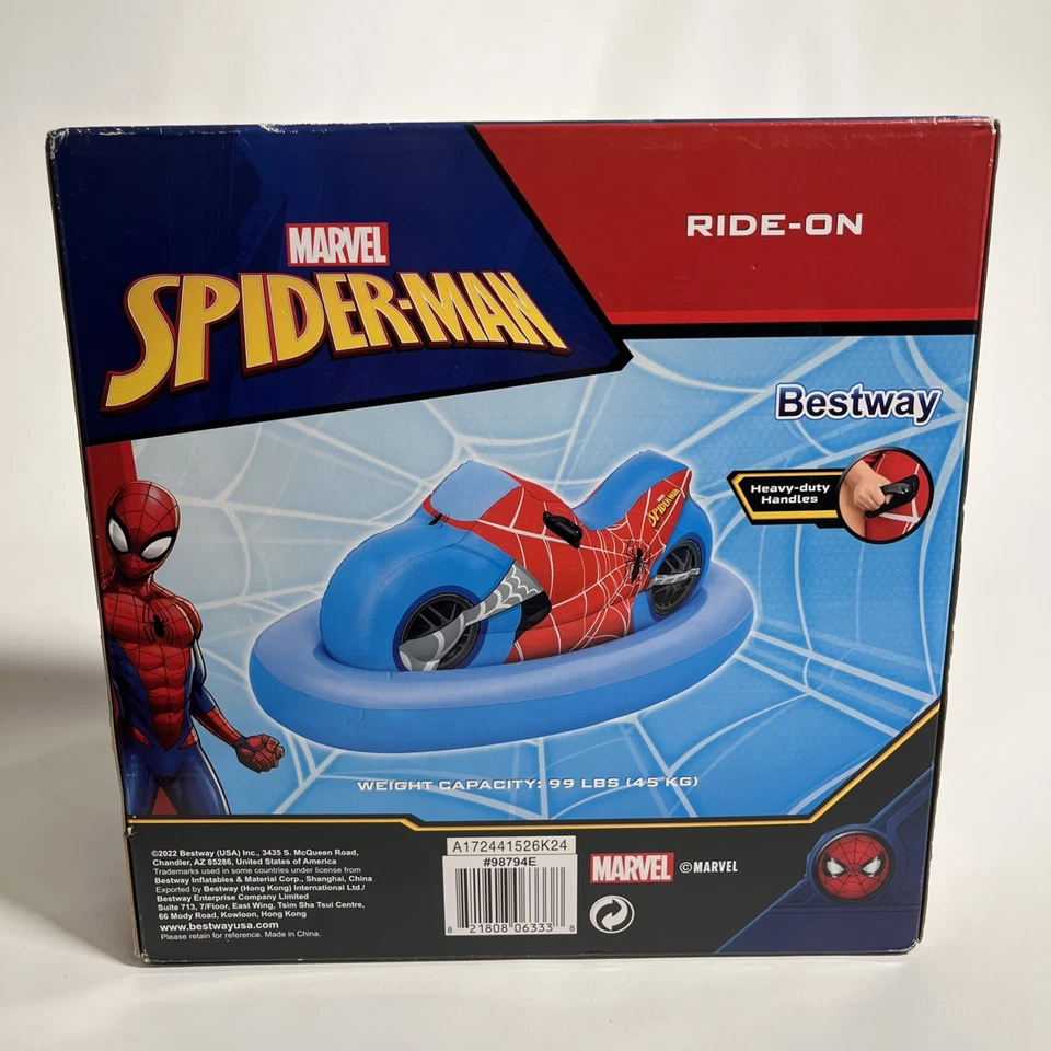 Nuevo Flotador Piscina Inflable Bestway Marvel Spider-Man Motocicleta Edades 3+ Foto 2 de 2