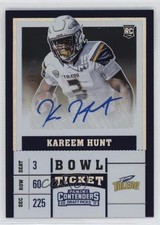 2017 Contenders Draft Picks College Bowl Ticket 33/99 Kareem Hunt #148 Auto 0g4